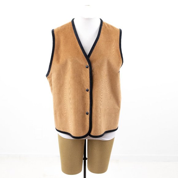 Pendleton Vintage Vest XL Reversible Plaid Wool Tan - Picture 12 of 12